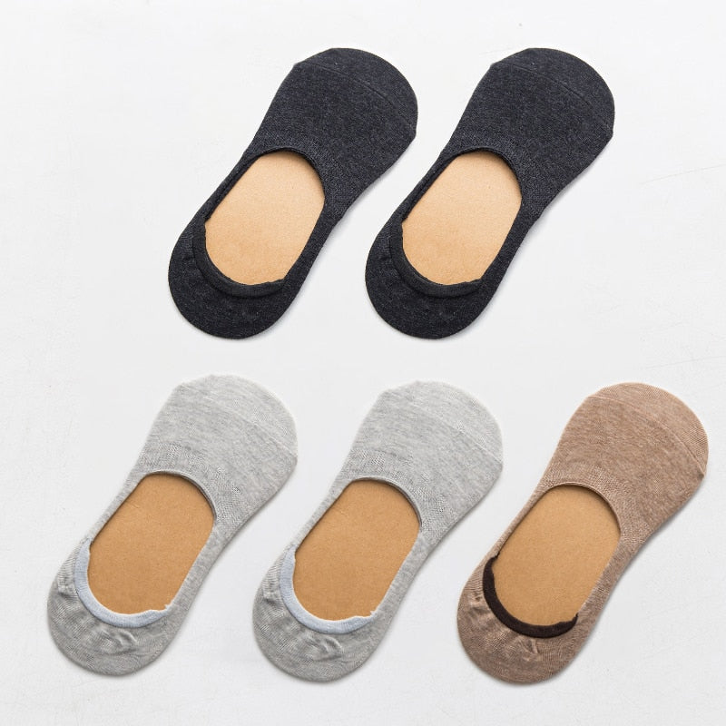 5 Pairs Spring Summer Women Socks Solid Color Fashion Wild Shallow Mouth Felmen Girls Female Invisible No Show Slipper Socks